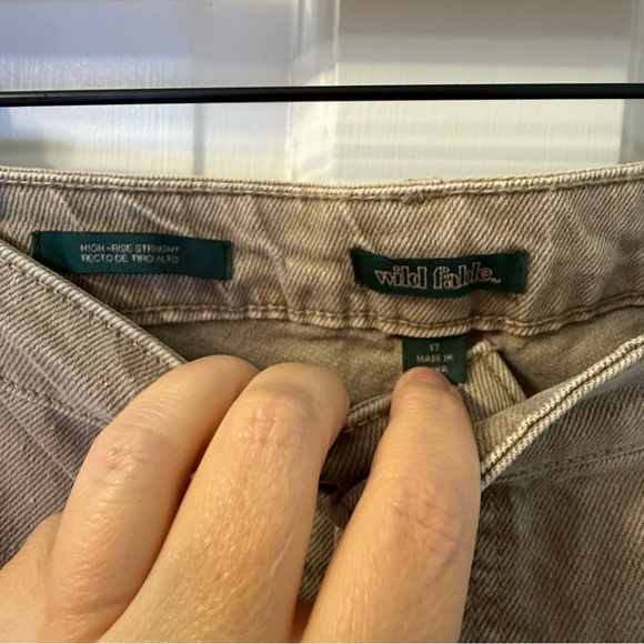 Wild Fable Tan High Rise Straight Leg Distressed Jeans - Picture 4 of 7